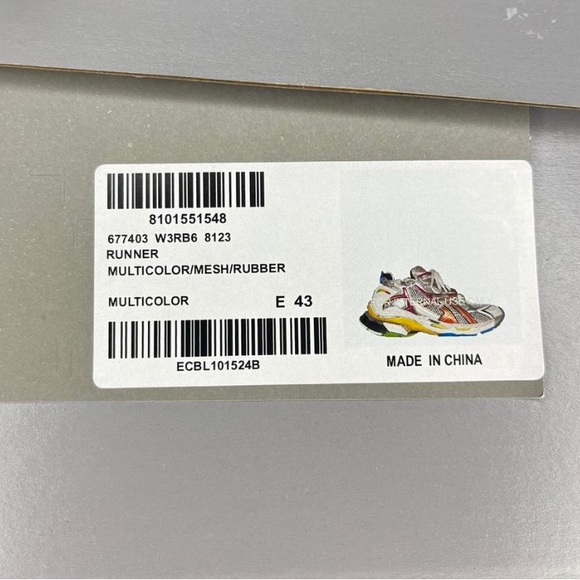 Balenciaga Multi Color Runners!
Never Worn/Brand New! Size 43 eu or 10 us! - Picture 7 of 7